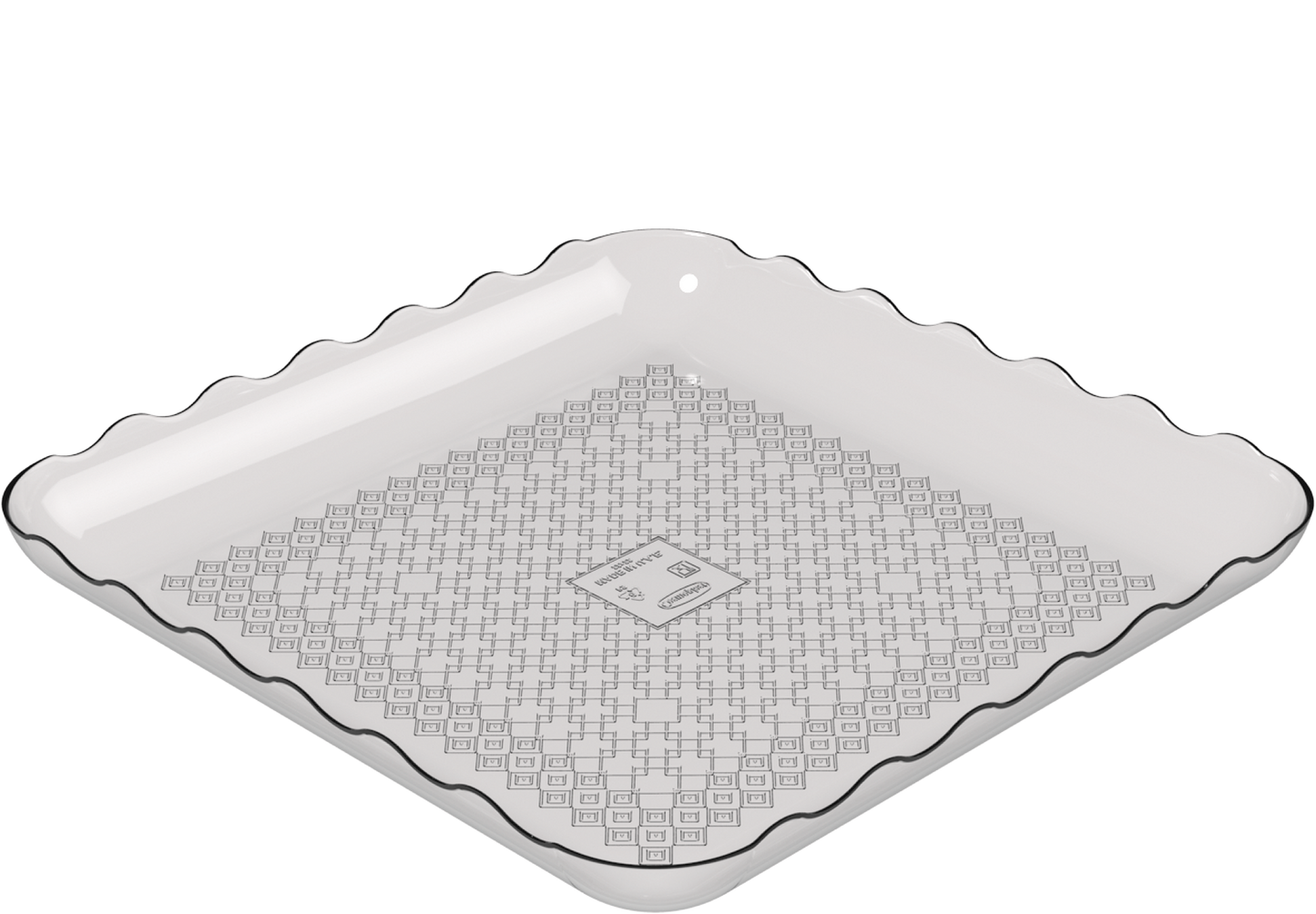 Plastic Crystal Square Plates 15 cm - 5 Pcs.