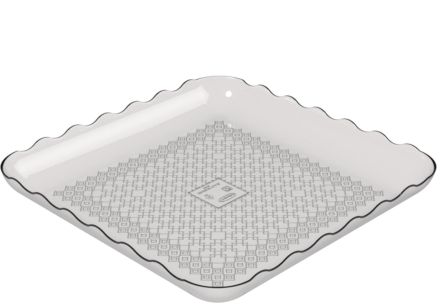 Plastic Crystal Square Plates 30 cm - 5 Pcs.