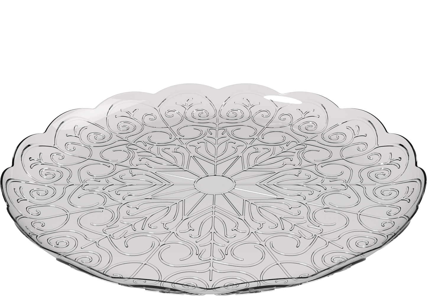 Plastic Crystal Round Plates 21 cm