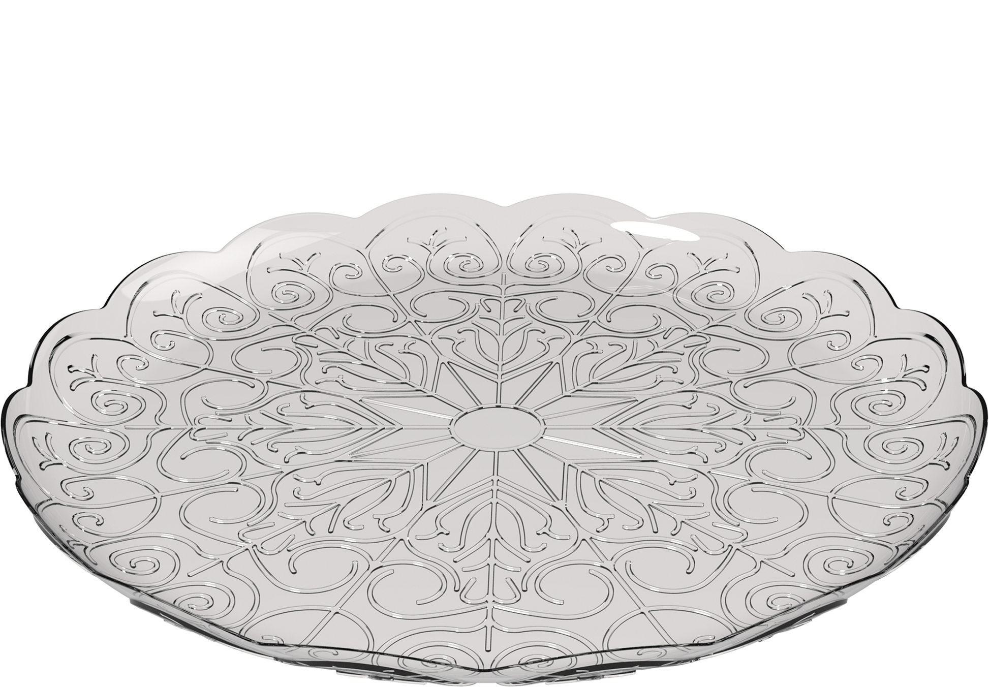 Plastic Crystal Round Plates 30 cm - 5 Pcs.