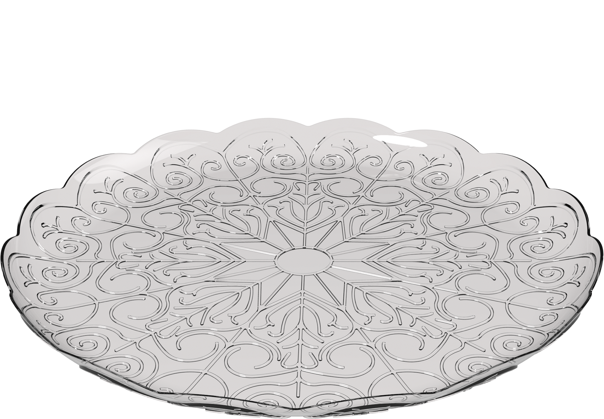 Plastic Crystal Round Plates 36 cm - 5 Pcs.