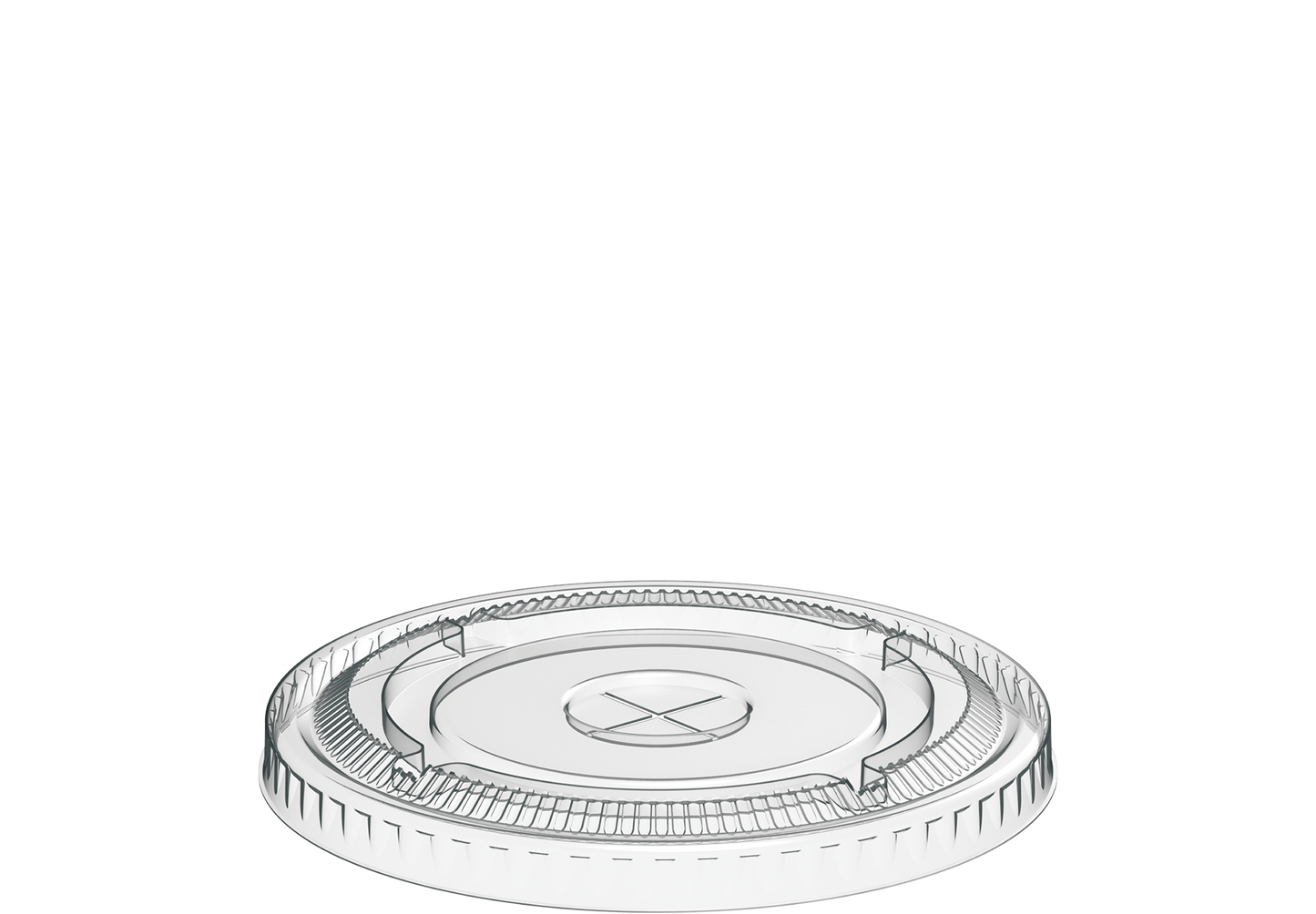 97 mm Pack of 50 Flat Lids for 16 oz Clear Plastic Cups
