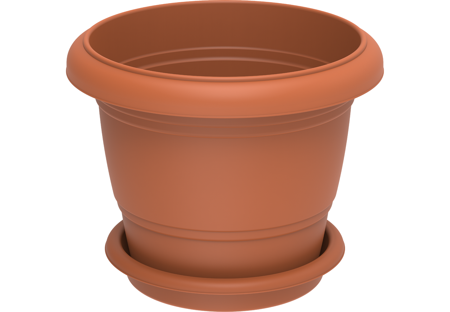 24" Round Flowerpot with Tray