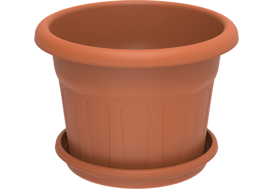 28" Round Flowerpot with Tray