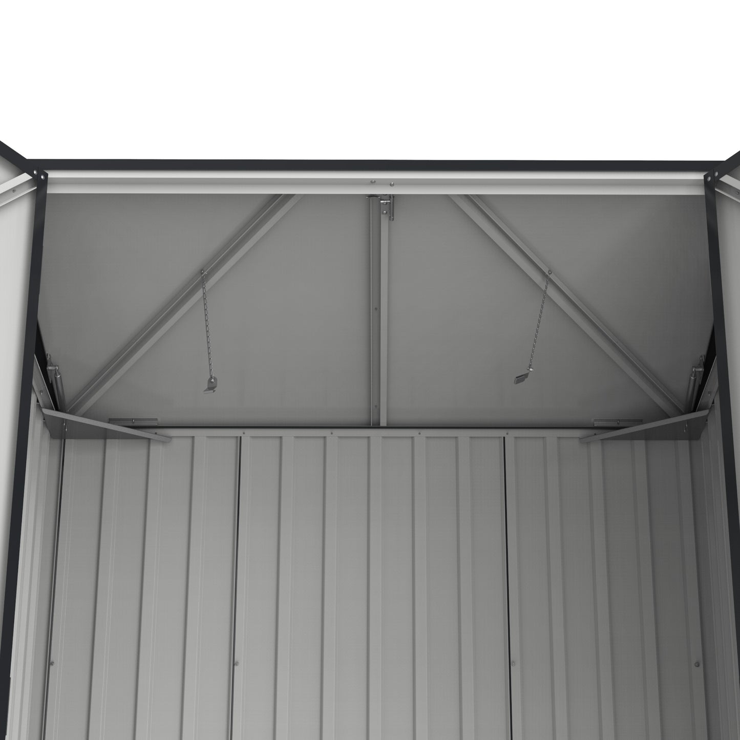 1420L Small Storage Steel Shed with Flat Lid