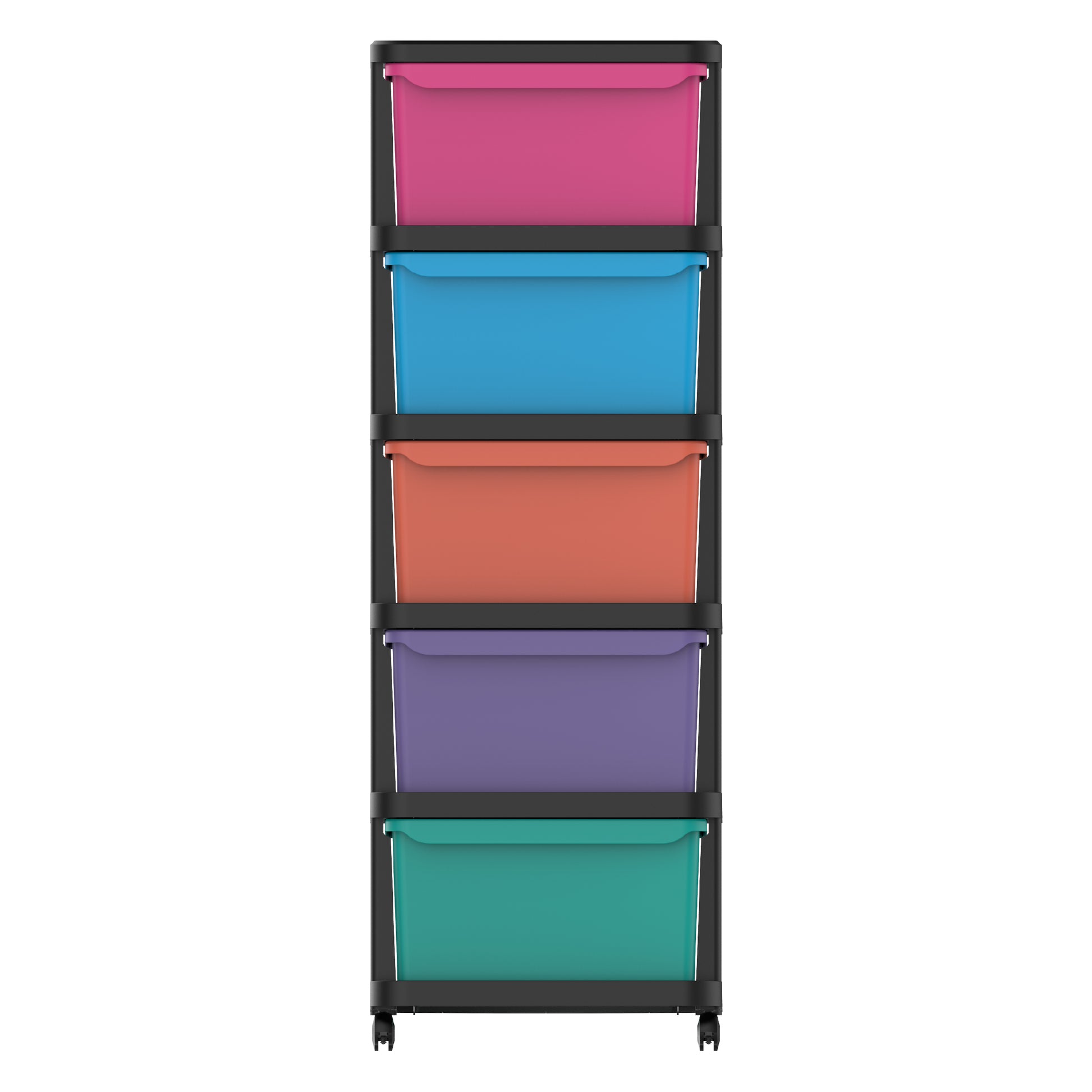 5 Tiers Multipurpose Storage Cabinet with Wheels