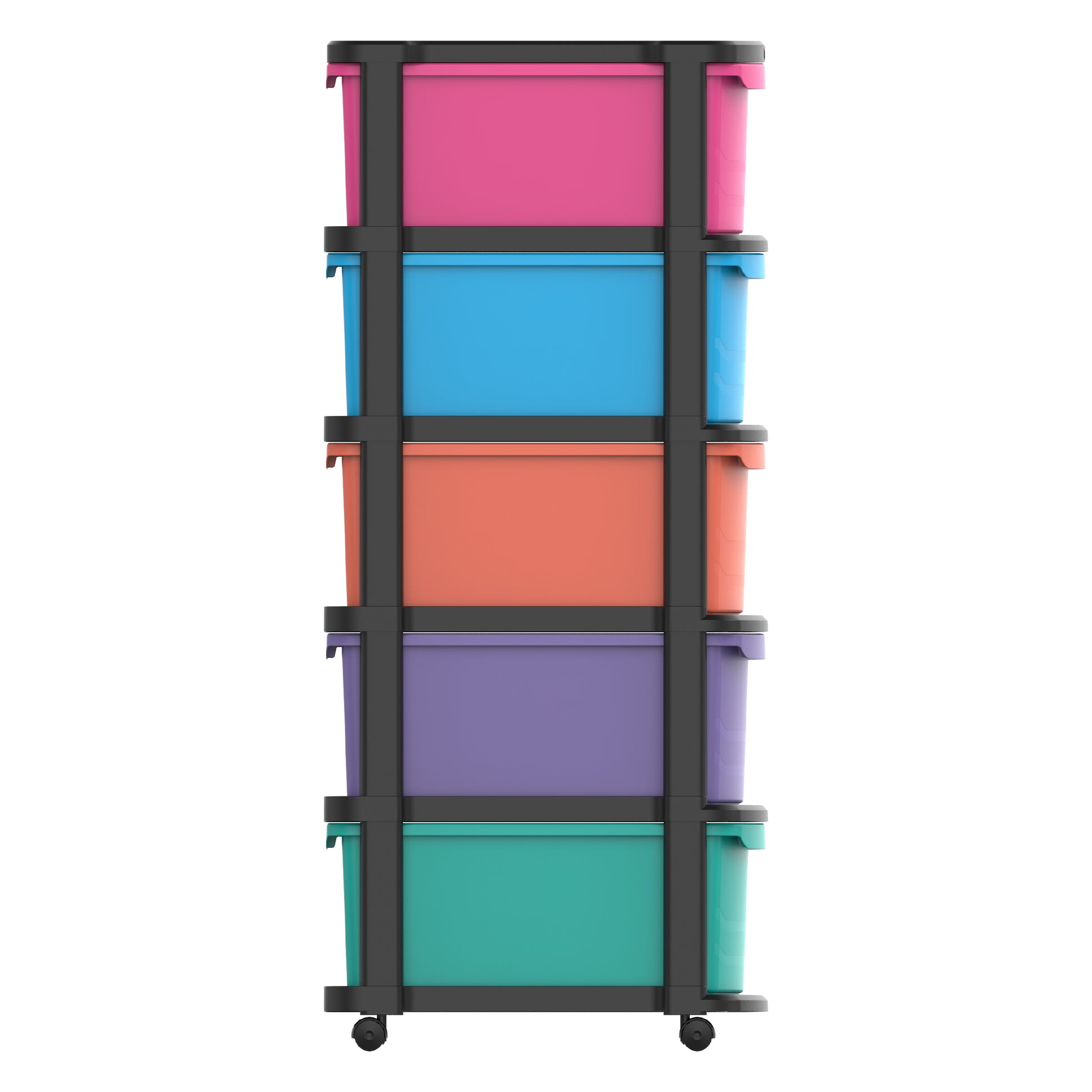 5 Tiers Multipurpose Storage Cabinet with Wheels