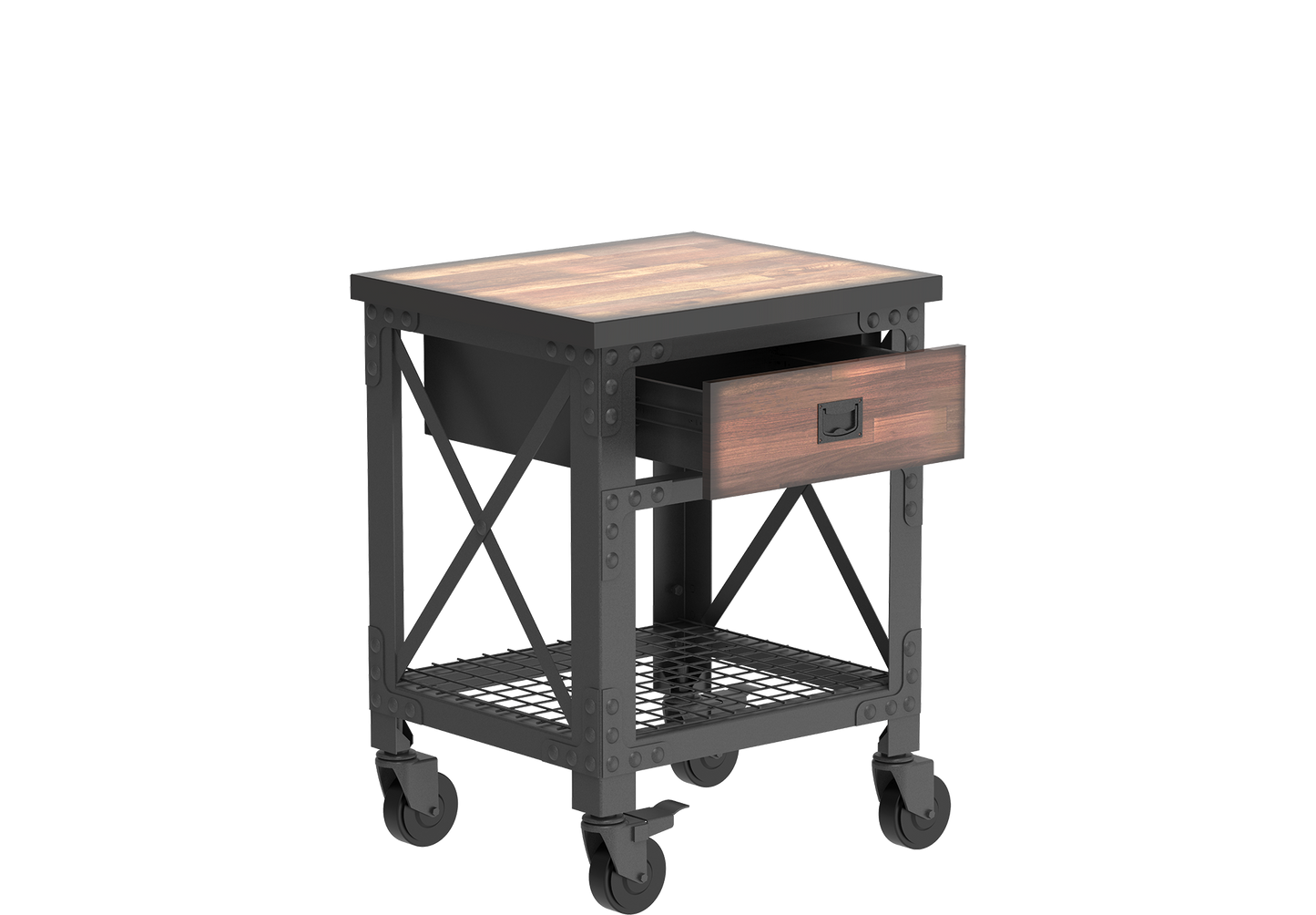 Workbench with Wheels & Steel Frame