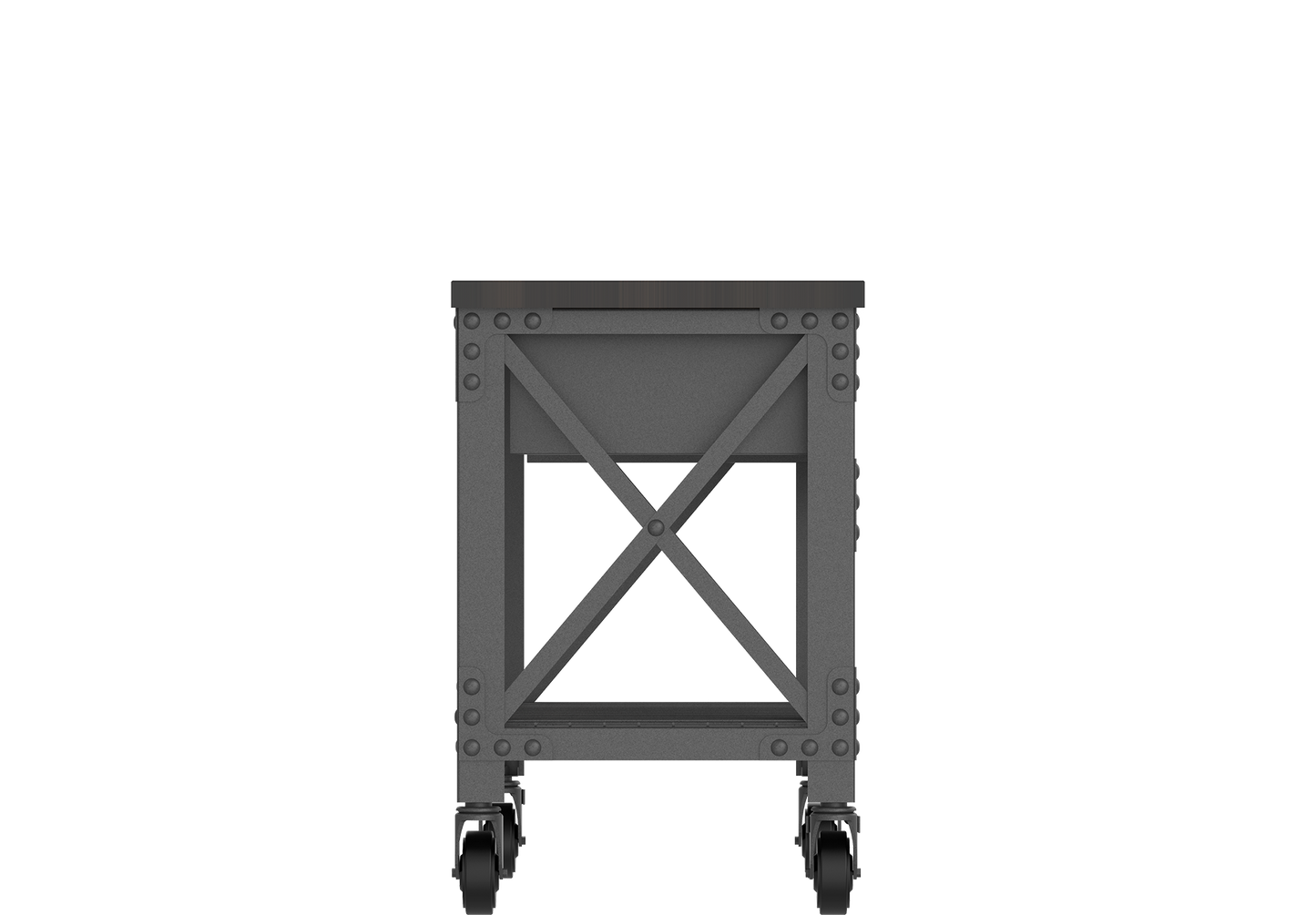 Wood Workbench with Wheels & Steel Frame