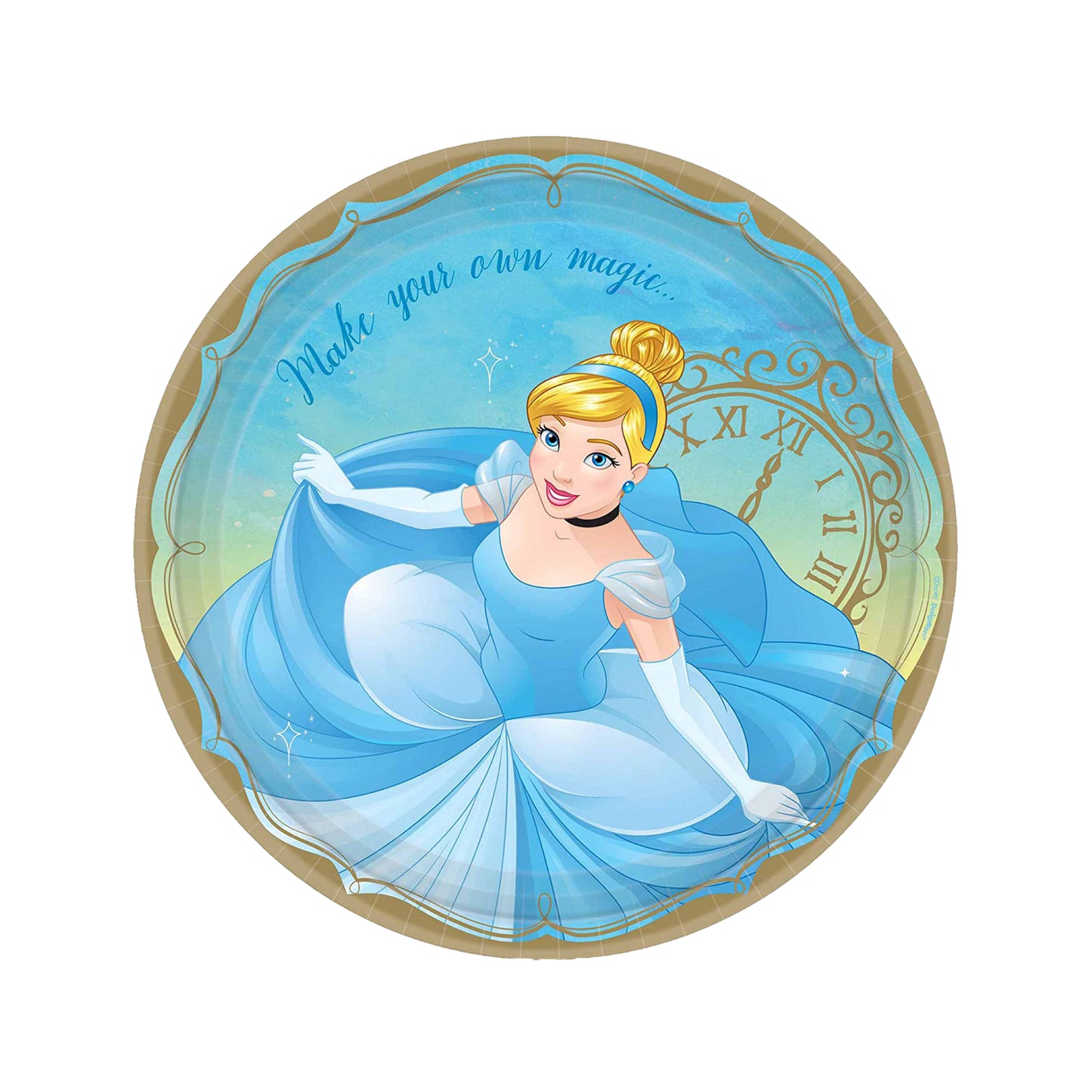 22 cm Princess Cinderella Round Paper
