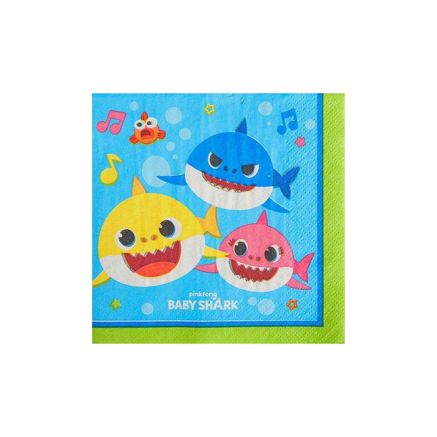 Baby Shark 33 cm Beverage Napkins Pack of 16