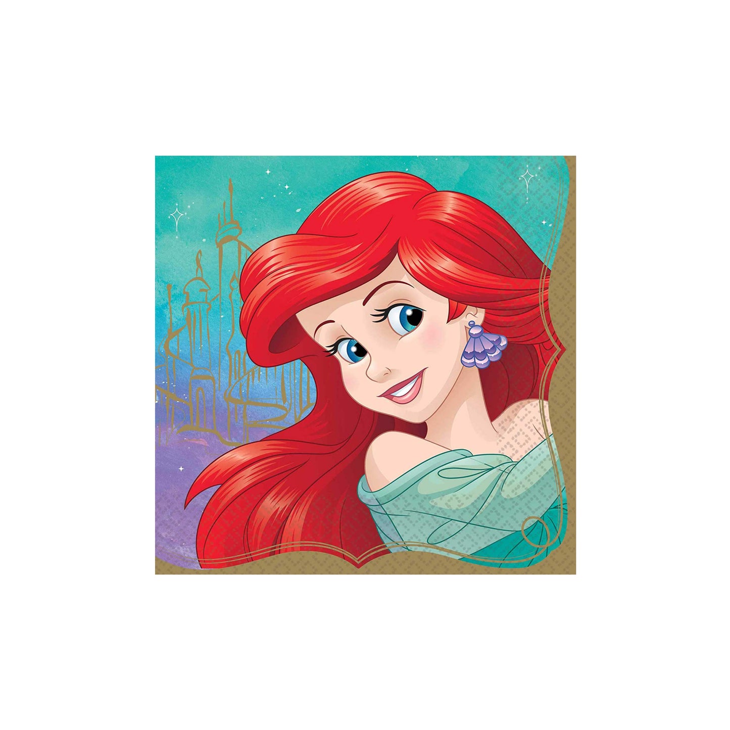 Princess Ariel 33 cm Lunch Napkins Pack of 16