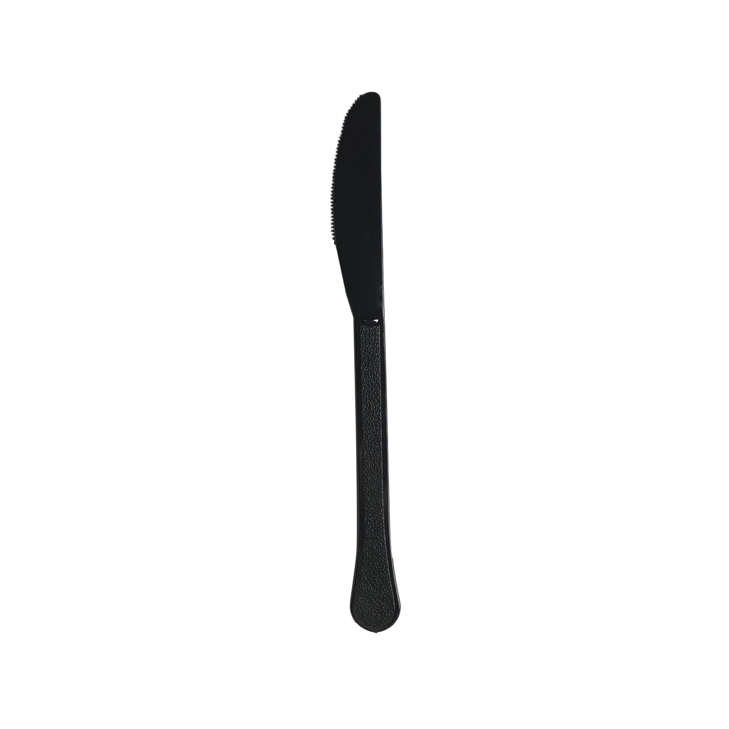 Jet Black Plastic Knives Pack of 20