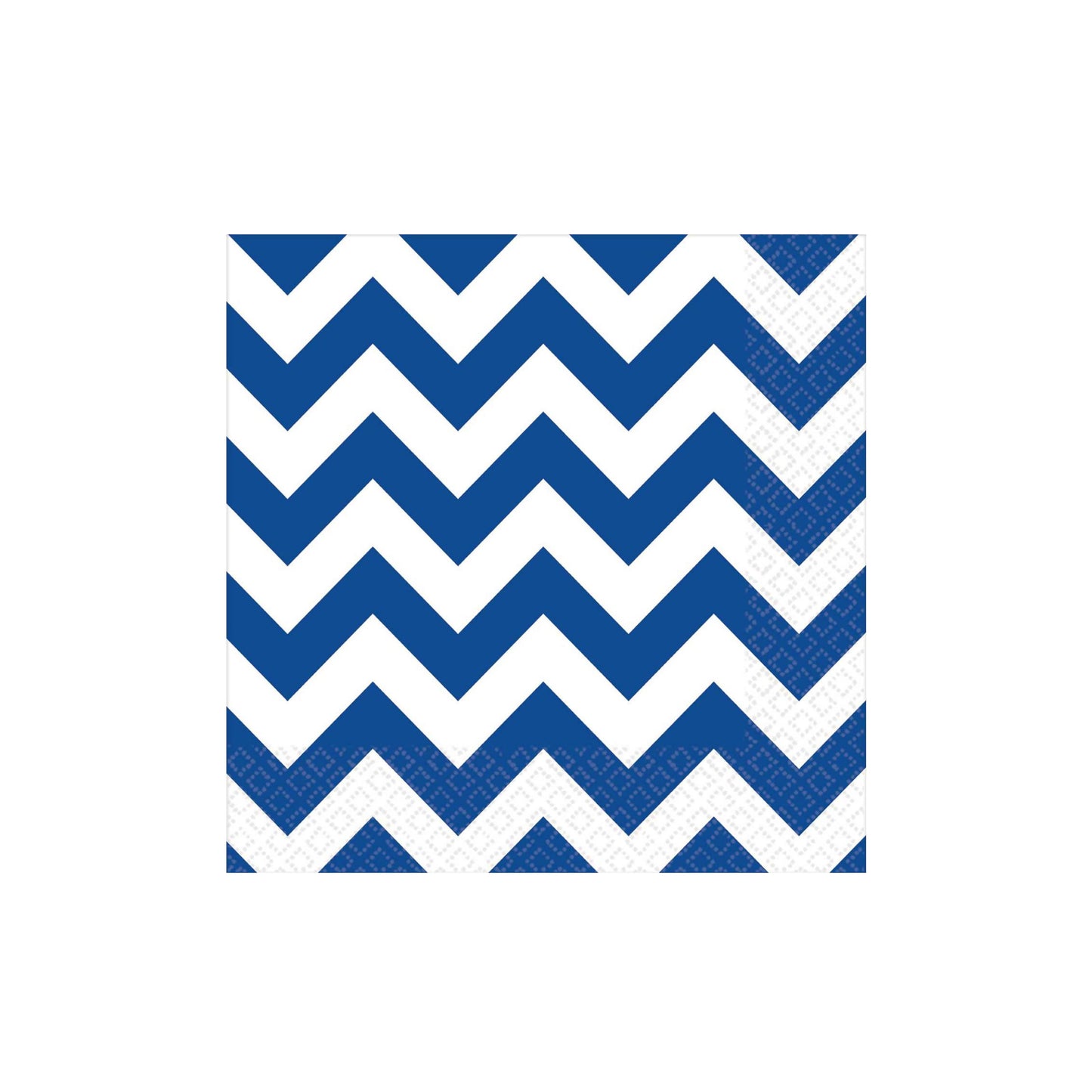 3-Ply 25 cm Lunch Napkins Chevron Blue Pack of 16