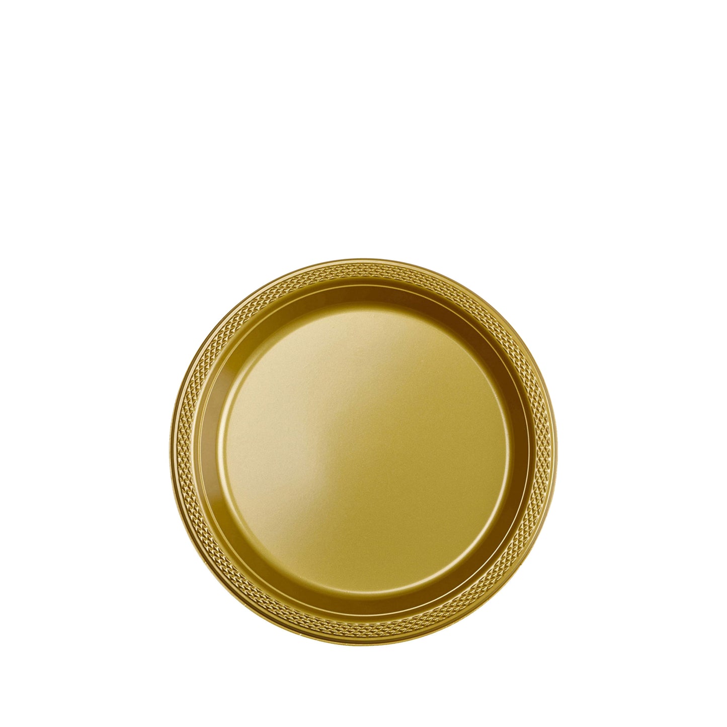 1 Compartment Pack of 20 Gold 18 cm Plastic Plates