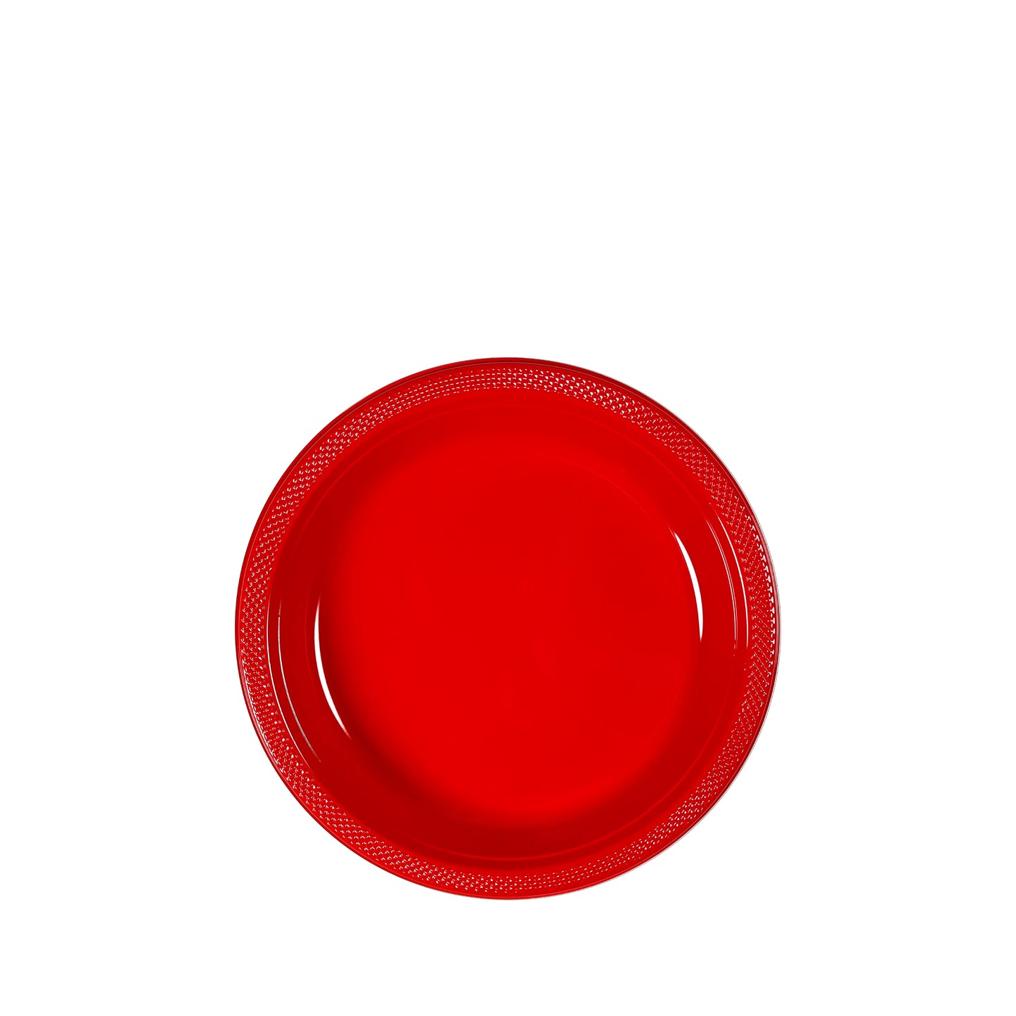 1 Compartment Pack of 20 Red 18 cm Plastic Plates
