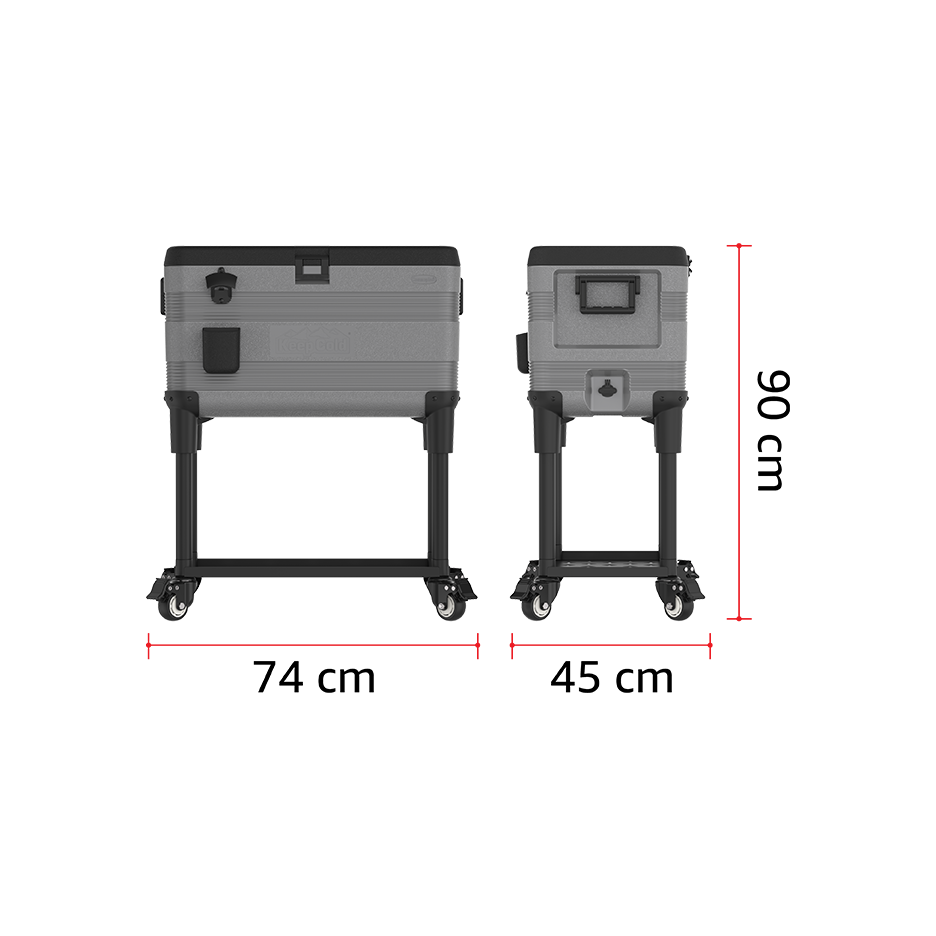 KeepCold Icebox Cart with Wheels
