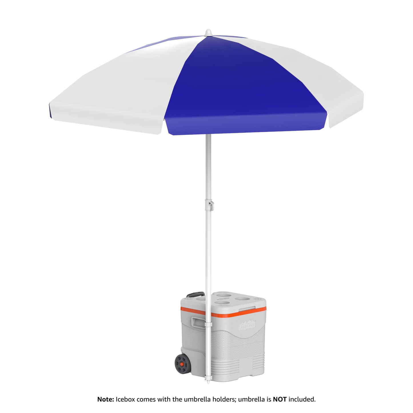 30L KeepCold Picnic Trolley Icebox with Umbrella Holder