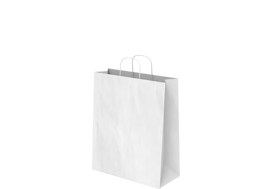 Shopping Paper Bags Plain White