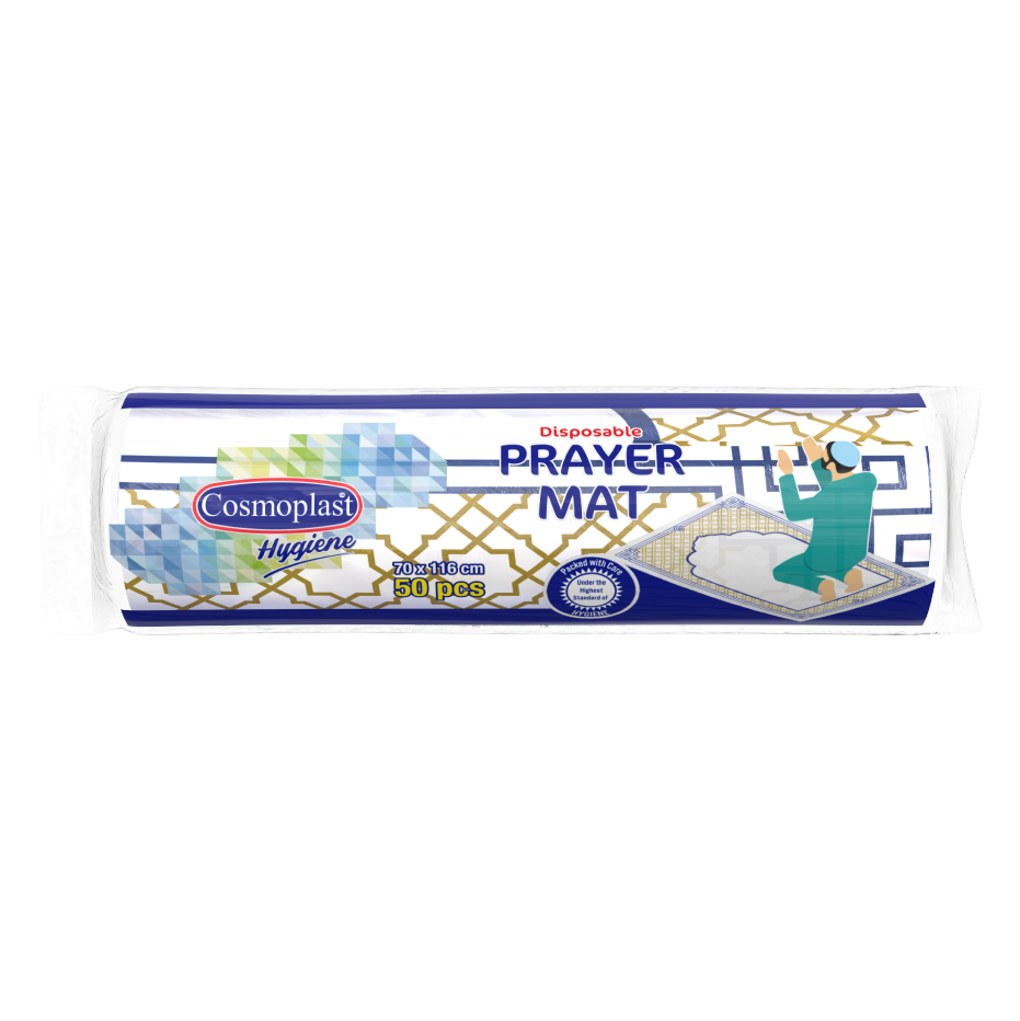 Cosmoplast Hygiene Disposable Prayer Mats 116 x 70 cm 20 Packs x 50 Pcs