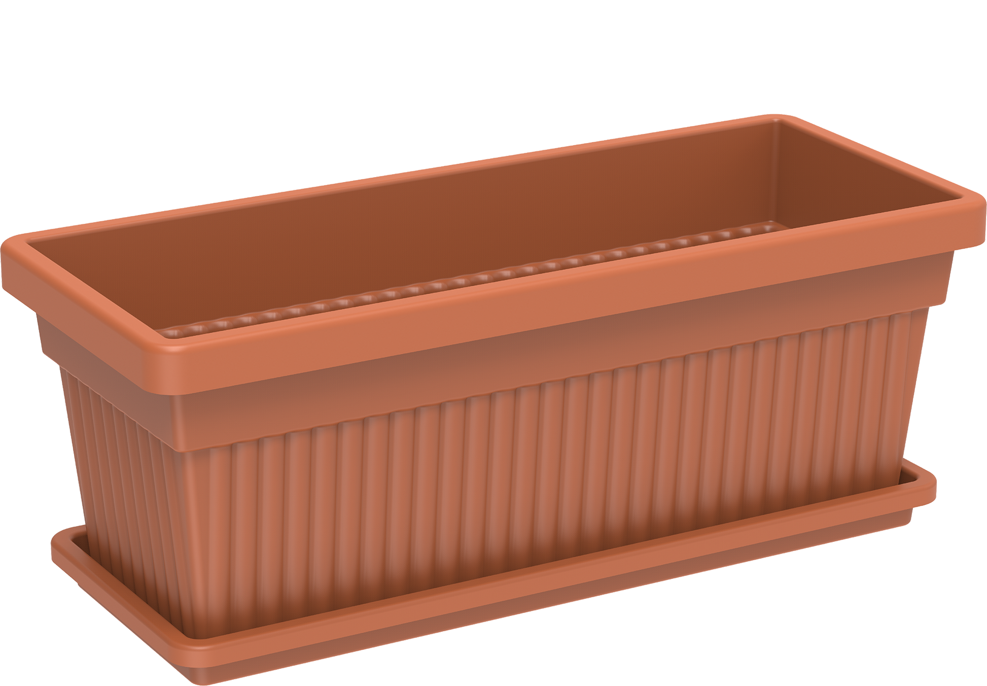 Cosmotplast UAE 18" Rectangular Planter with Tray