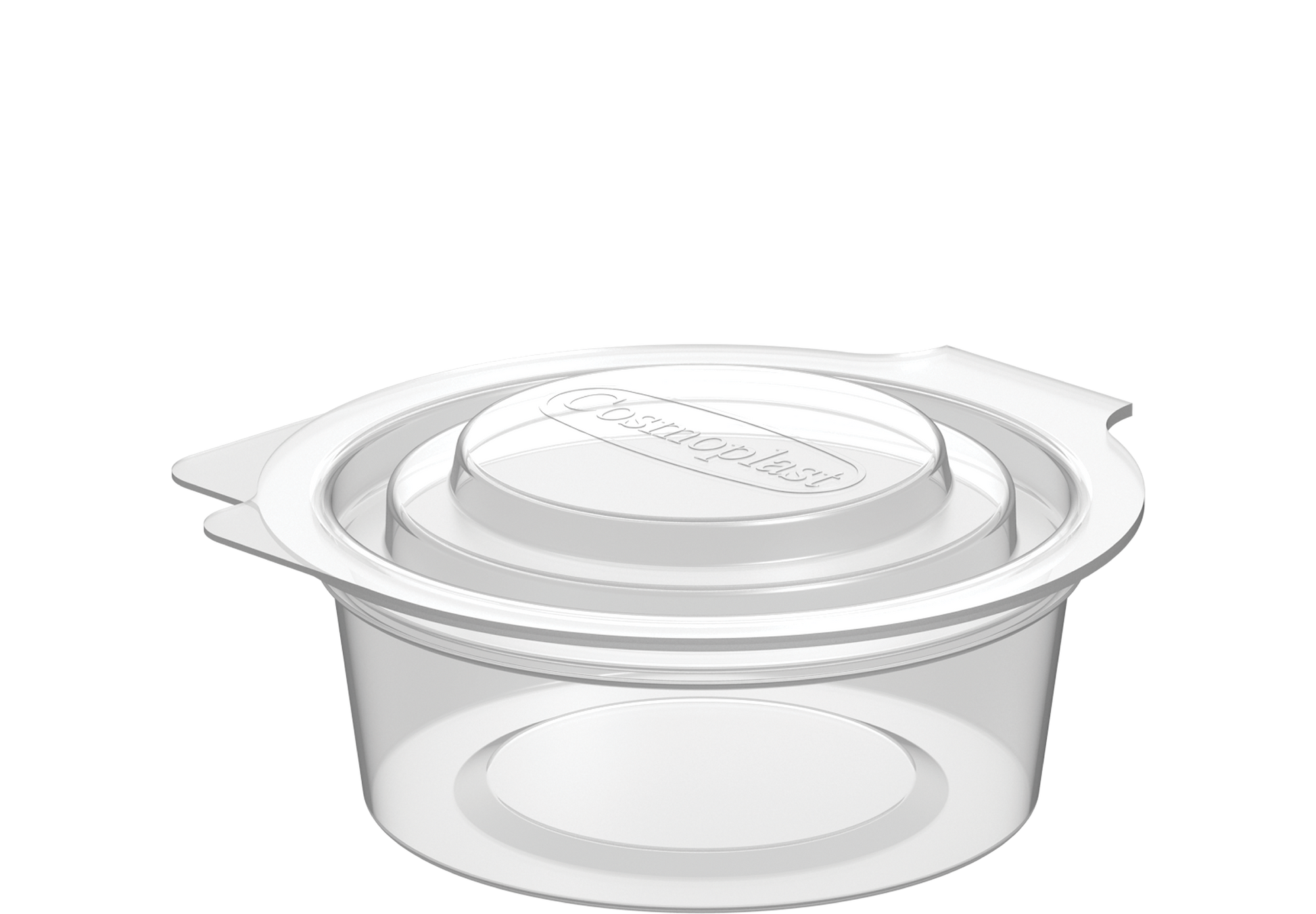 60 ml Pack of 40 Clear Sauce Cups with Hinged Lids