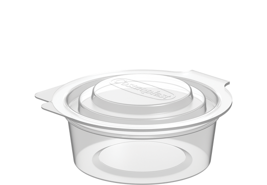 60 ml Pack of 40 Clear Sauce Cups with Hinged Lids