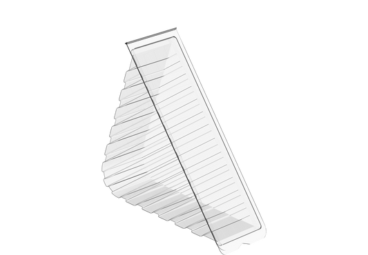 Single Club Sandwich Plastic Containers