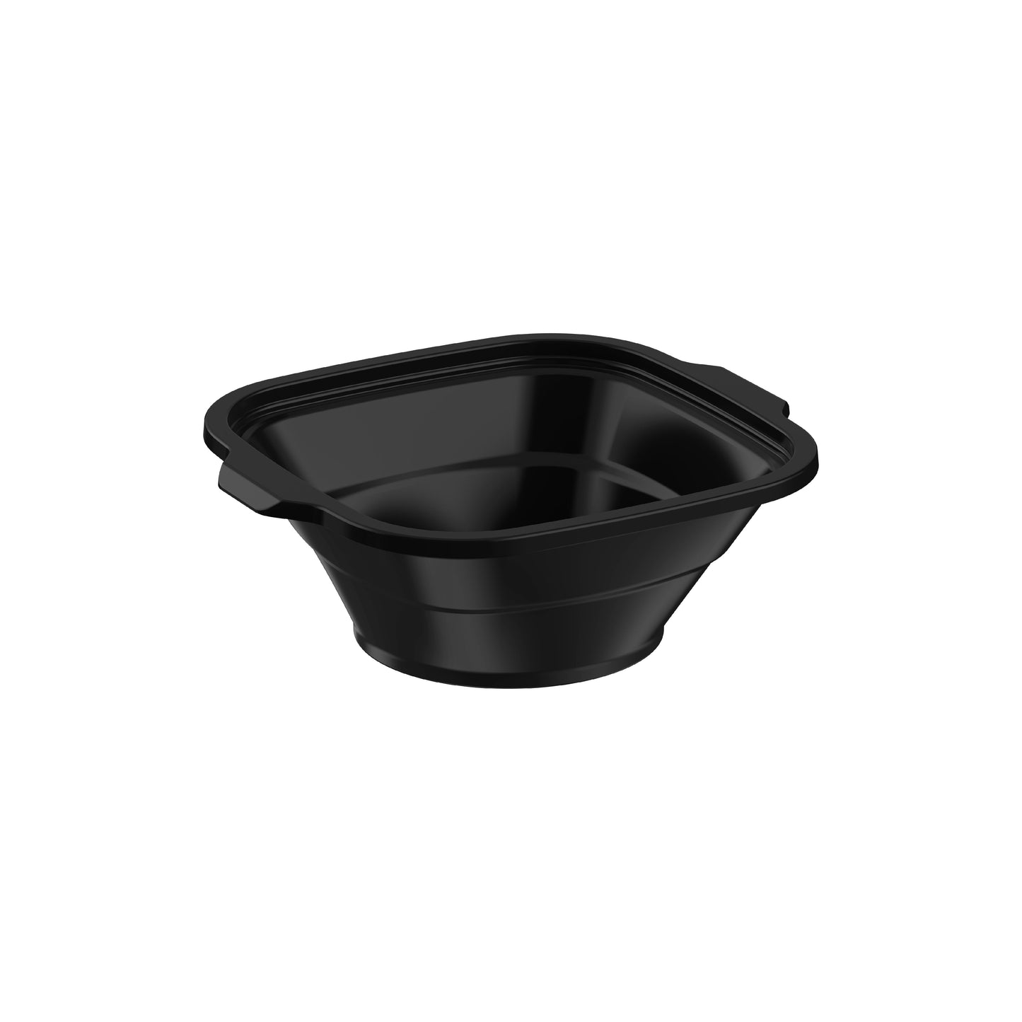 16 oz Carton of 250 Square Microwave Bowls with Clear Lids