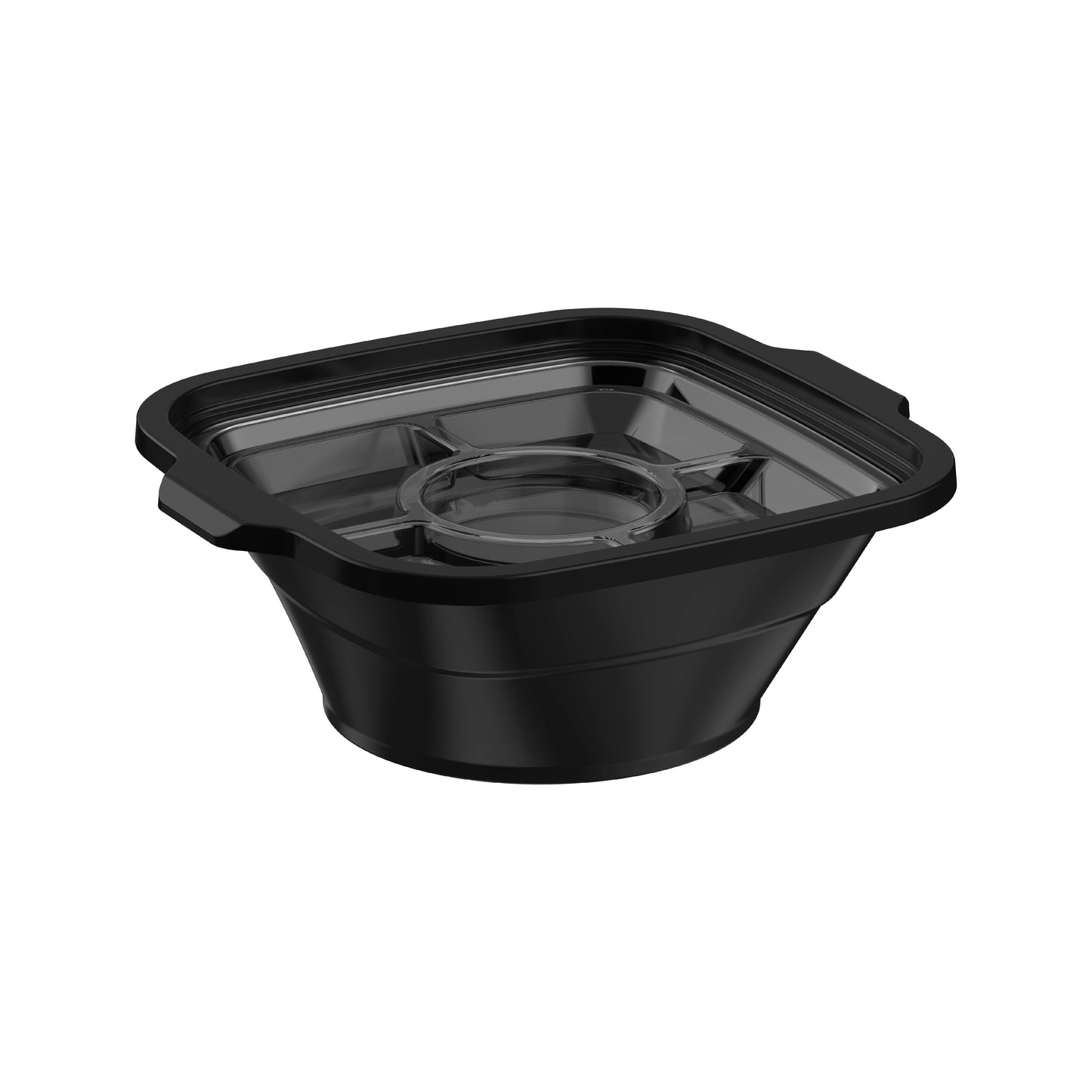 32 oz Square Microwave Bowls with Clear Lids
