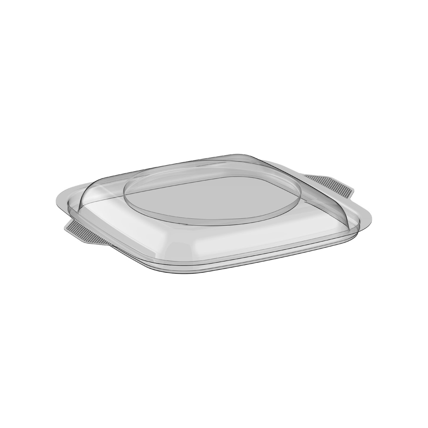 48 oz Carton of 250 Square Microwave Bowls with Clear Lids
