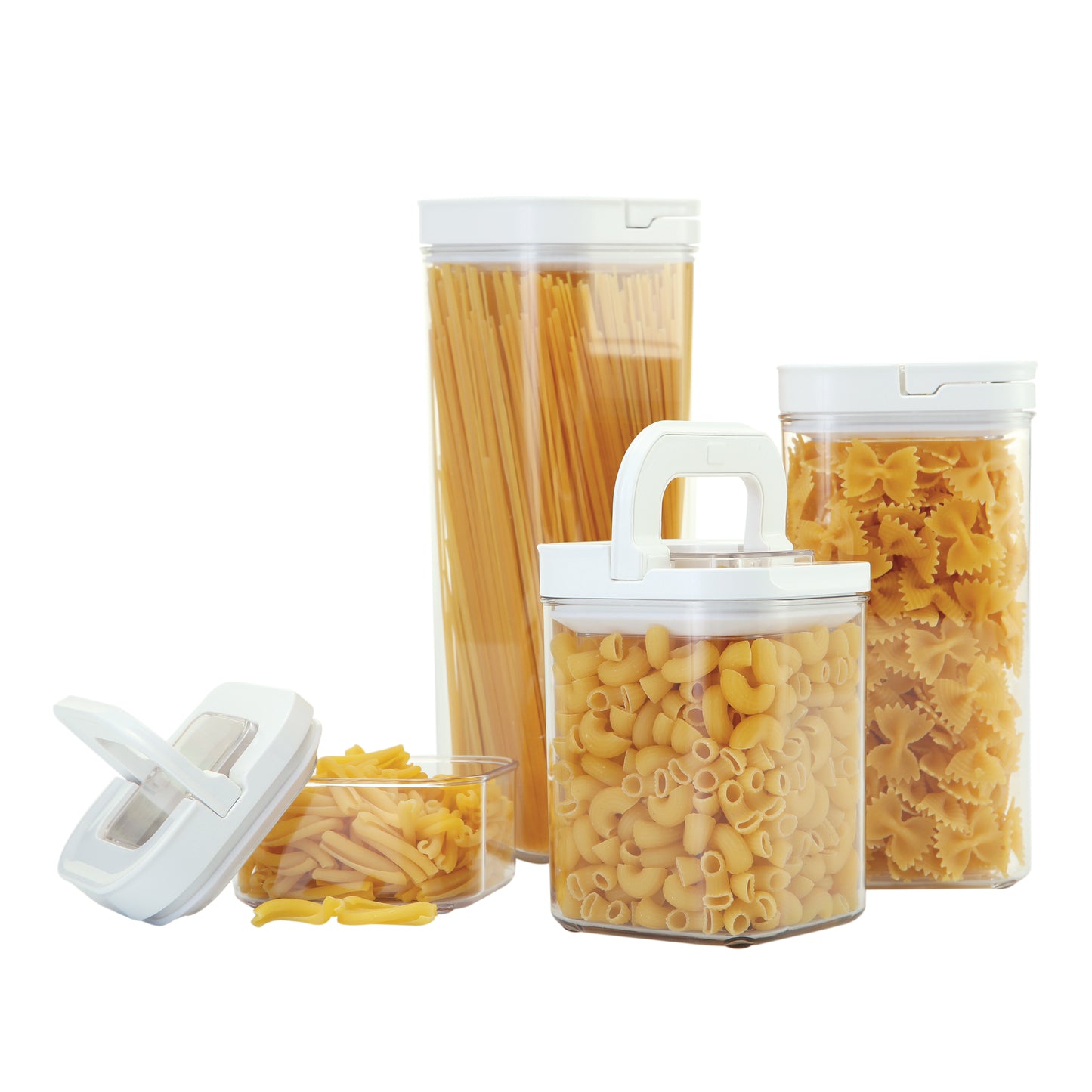 Lock2Go Round Fliplock Canisters 5 Pcs. Set