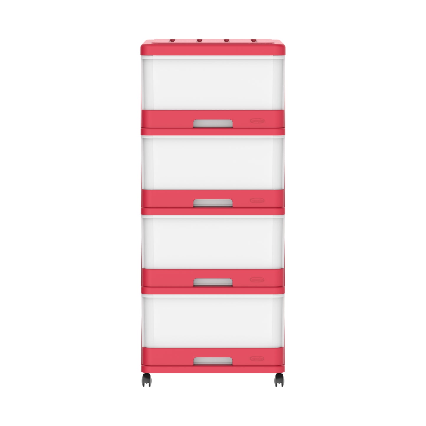 4 Tiers Storage Cabinet with Drawers & Wheels