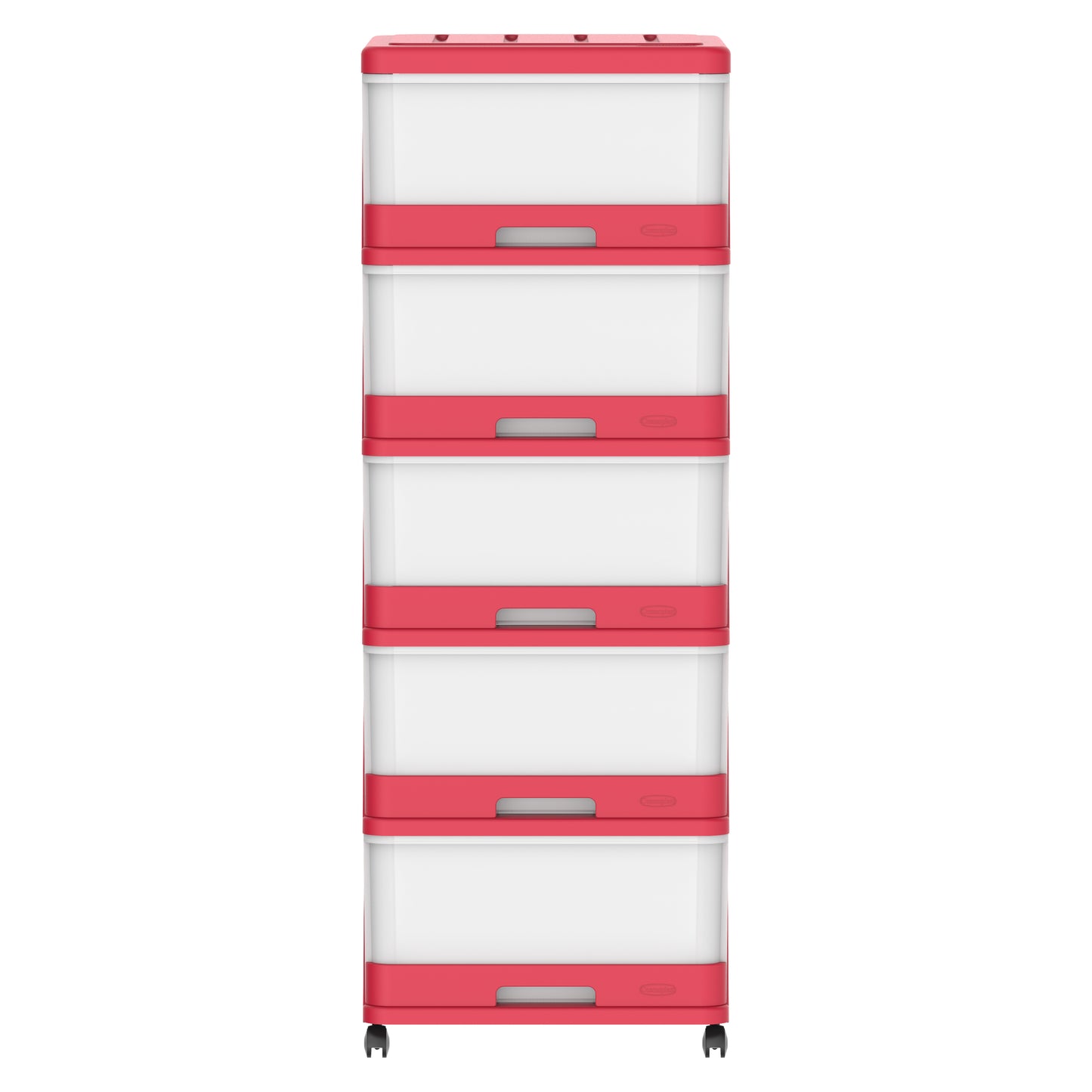 5 Tiers Storage Cabinet with Drawers & Wheels