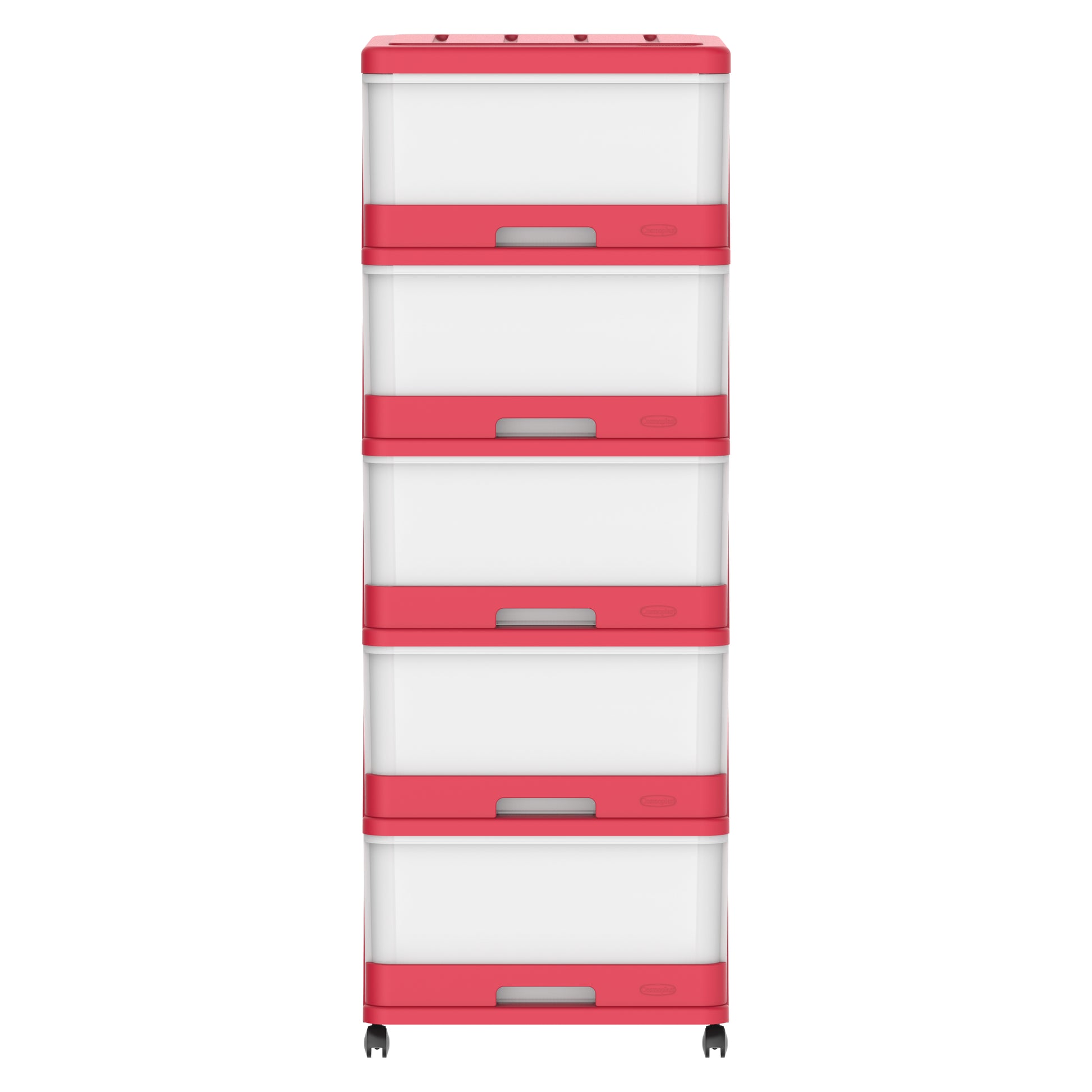 5 Tiers Storage Cabinet with Drawers & Wheels