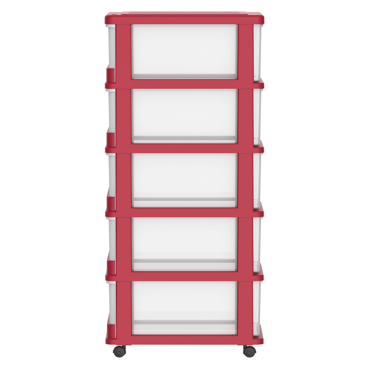 5 Tiers Storage Cabinet with Drawers & Wheels
