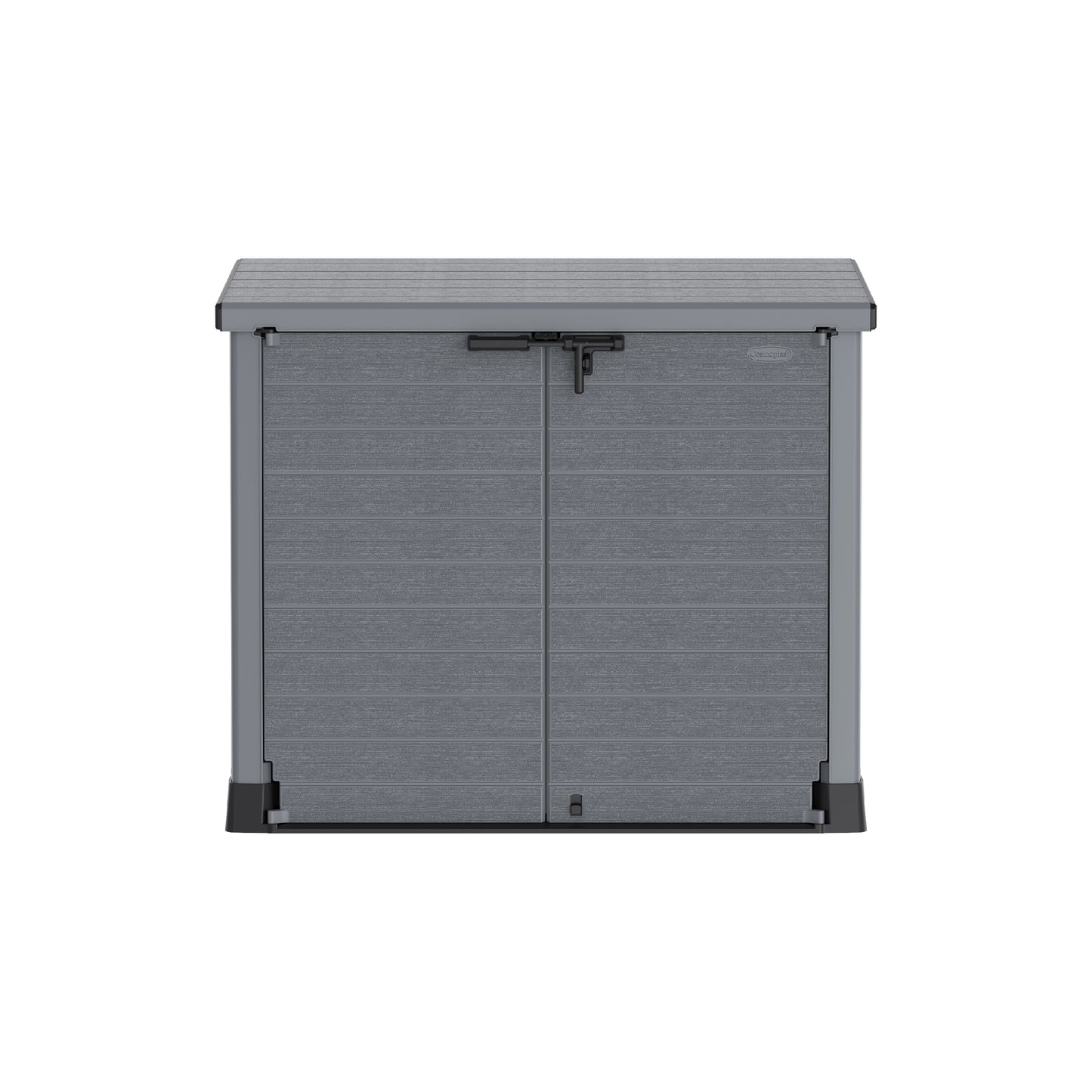 Cedargrain 1200L Small Sto1200L Small Storage Shed with Flat Lid Waste Bin Storagerage Shed with Flat Lid- Cosmoplast