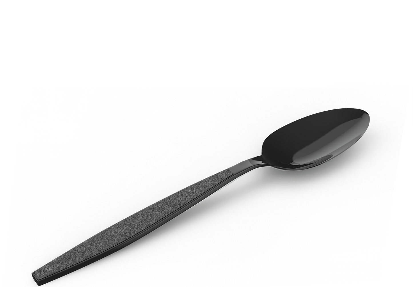 ملاعق طعام بلاستيك أسود - 50 قطعة.