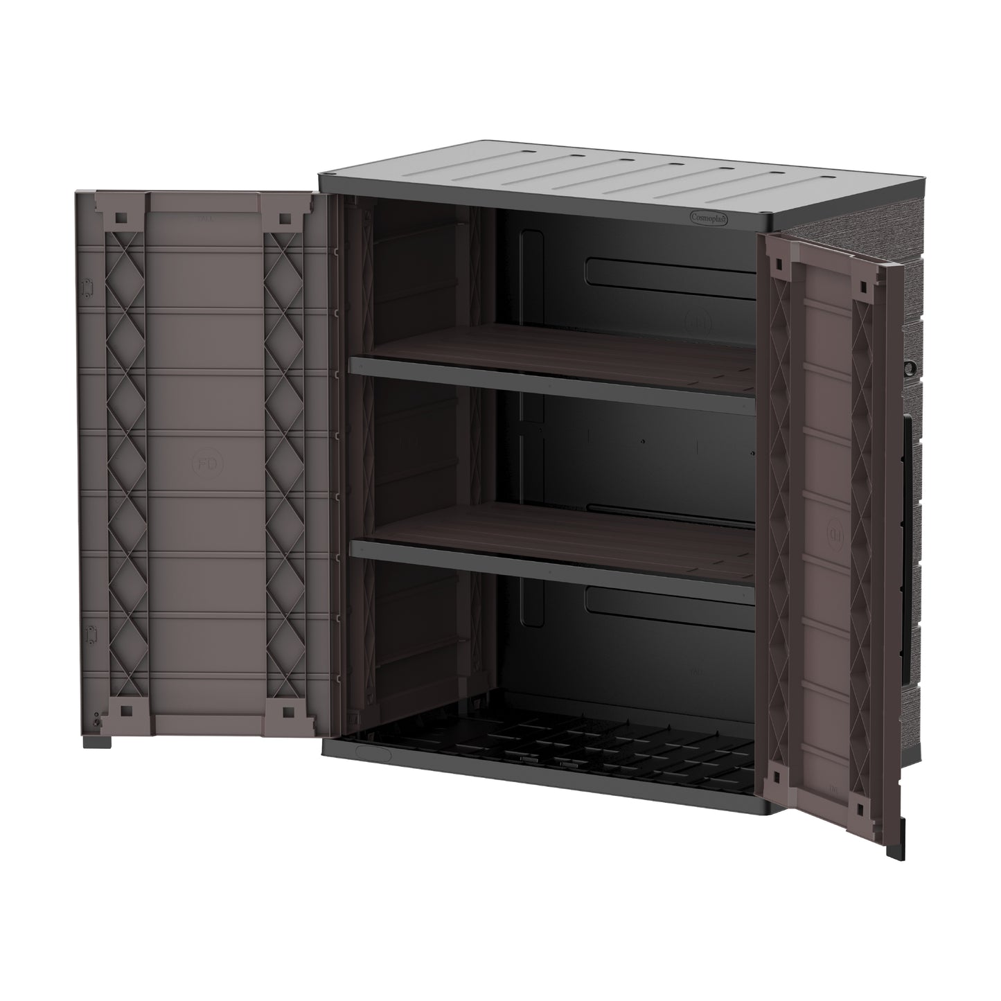 Cosmoplast UAE Cedargrain Vertical Storage Short Cabinet