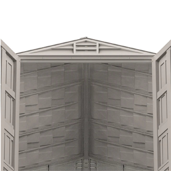 YardMate PLUS 5x8ft (2.5 m x 1.6 m) Garden Storage Shed with FREE Shelving Rack 4