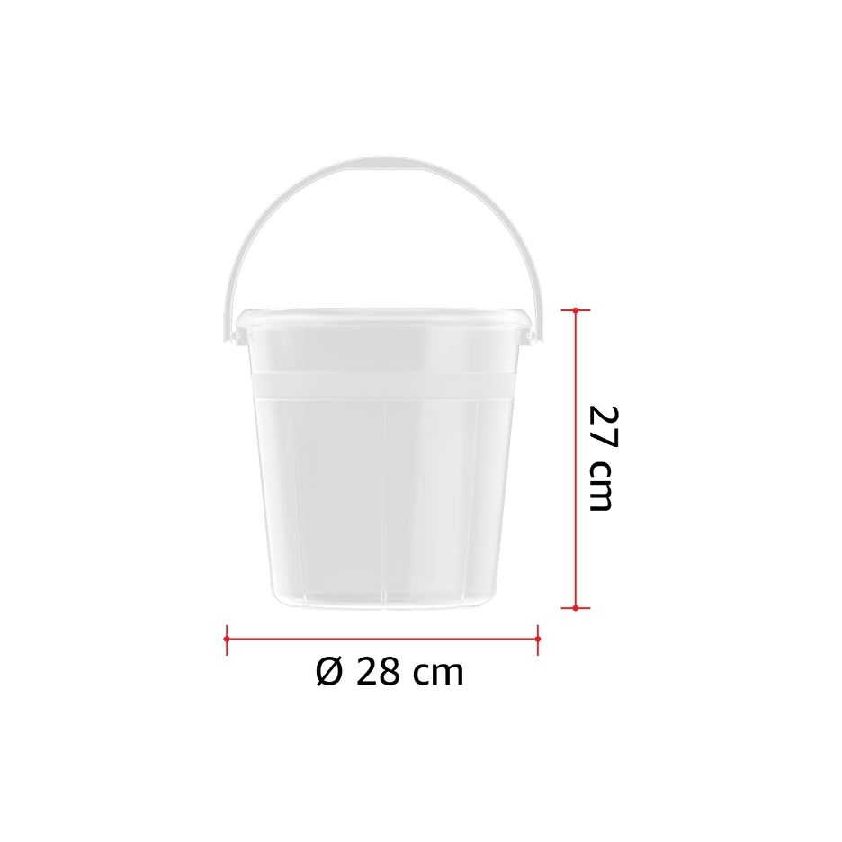 Cosmoplast DX 10L Round Plastic Buckets with Metal Handles – Cosmoplast UAE