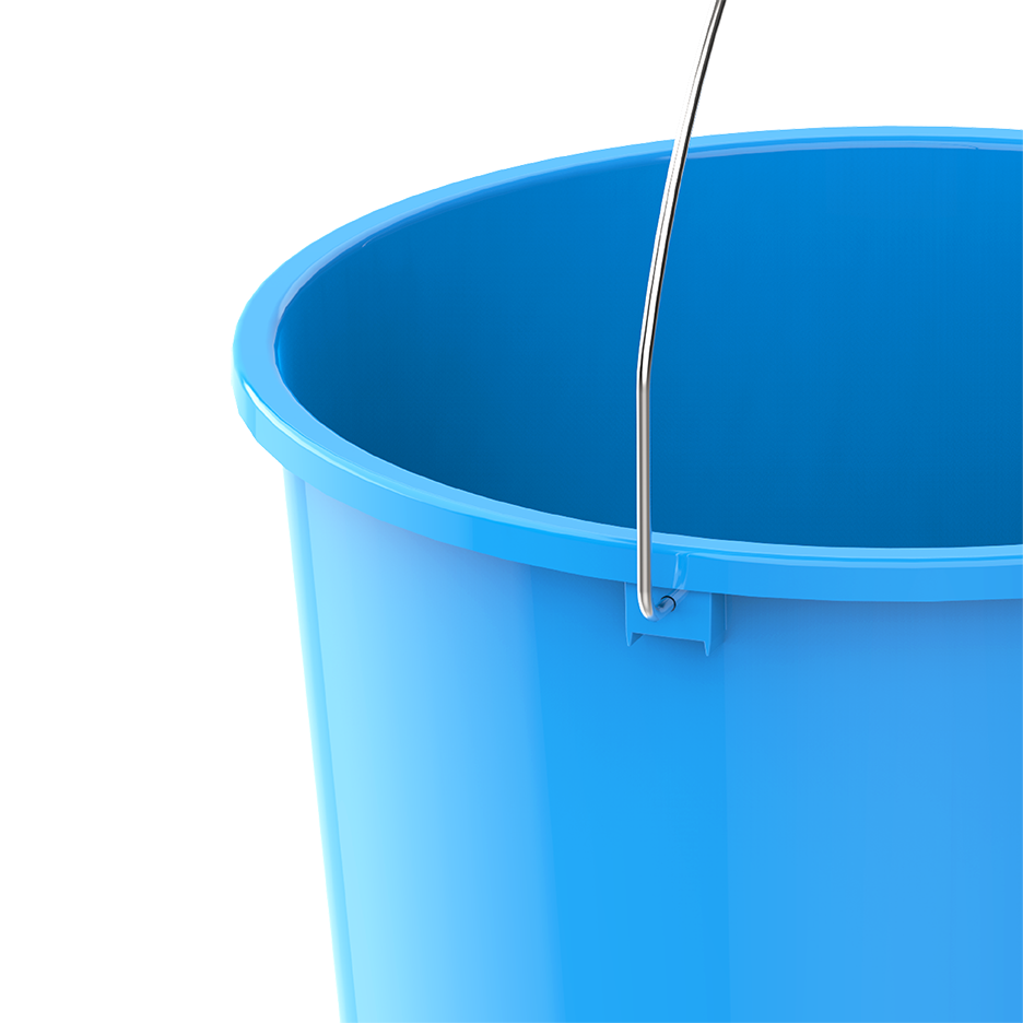 EX 26L Round Plastic Bucket with Steel Handle