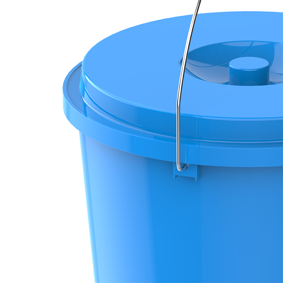 EX 26L Round Plastic Bucket with Steel Handle