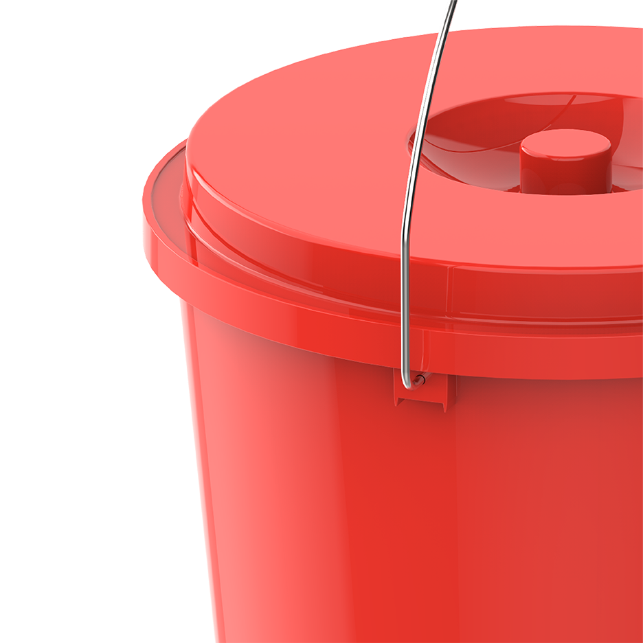 EX 26L Round Plastic Bucket with Steel Handle