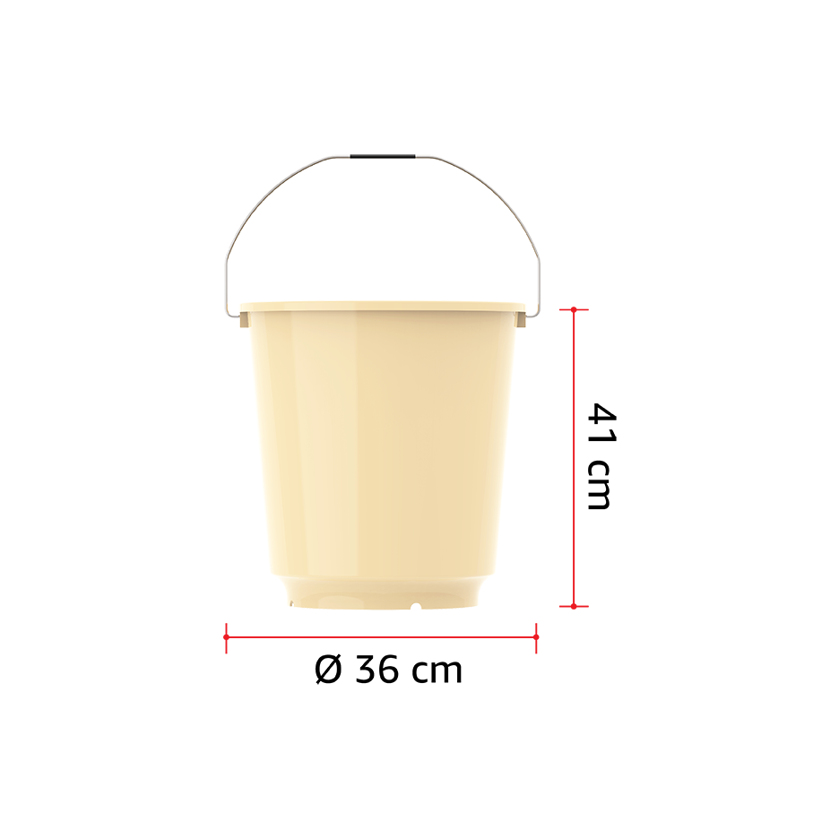 EX 26L Round Plastic Bucket with Steel Handle