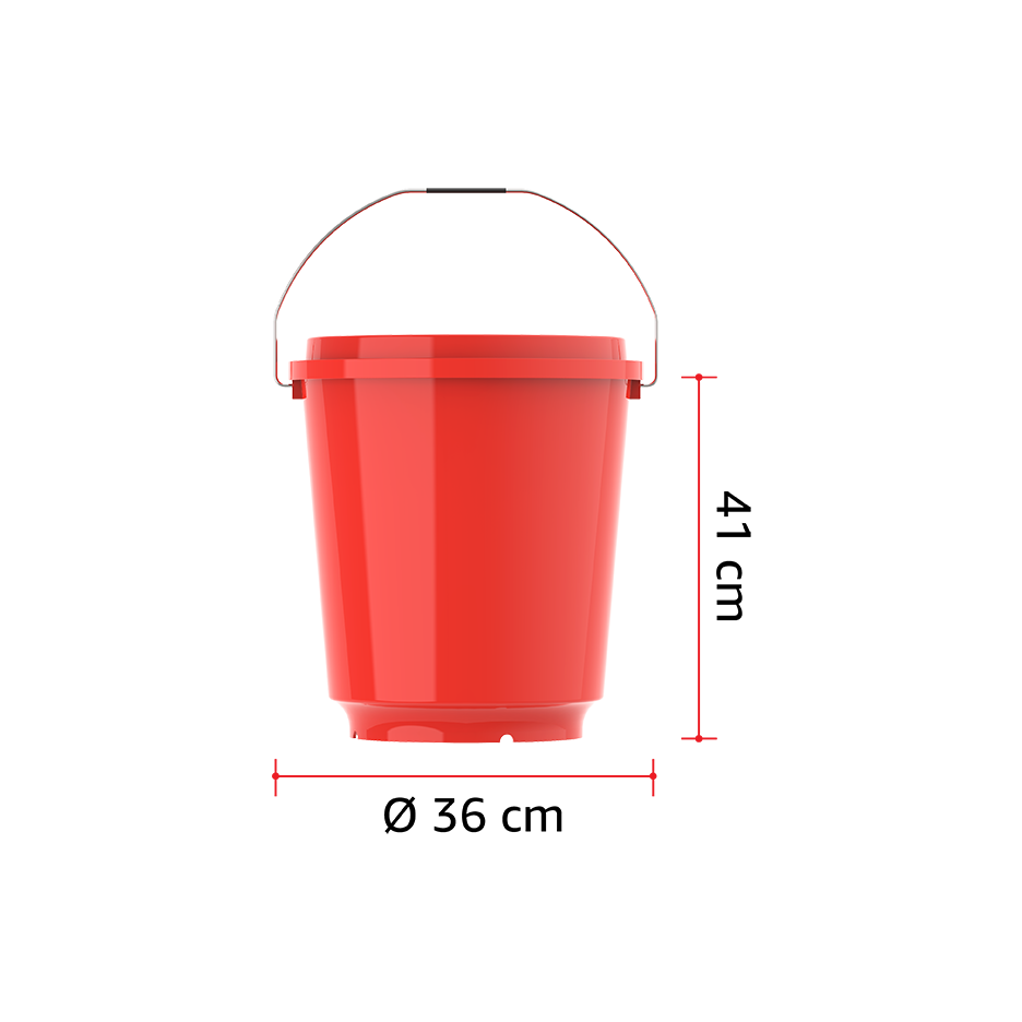 EX 26L Round Plastic Bucket with Steel Handle