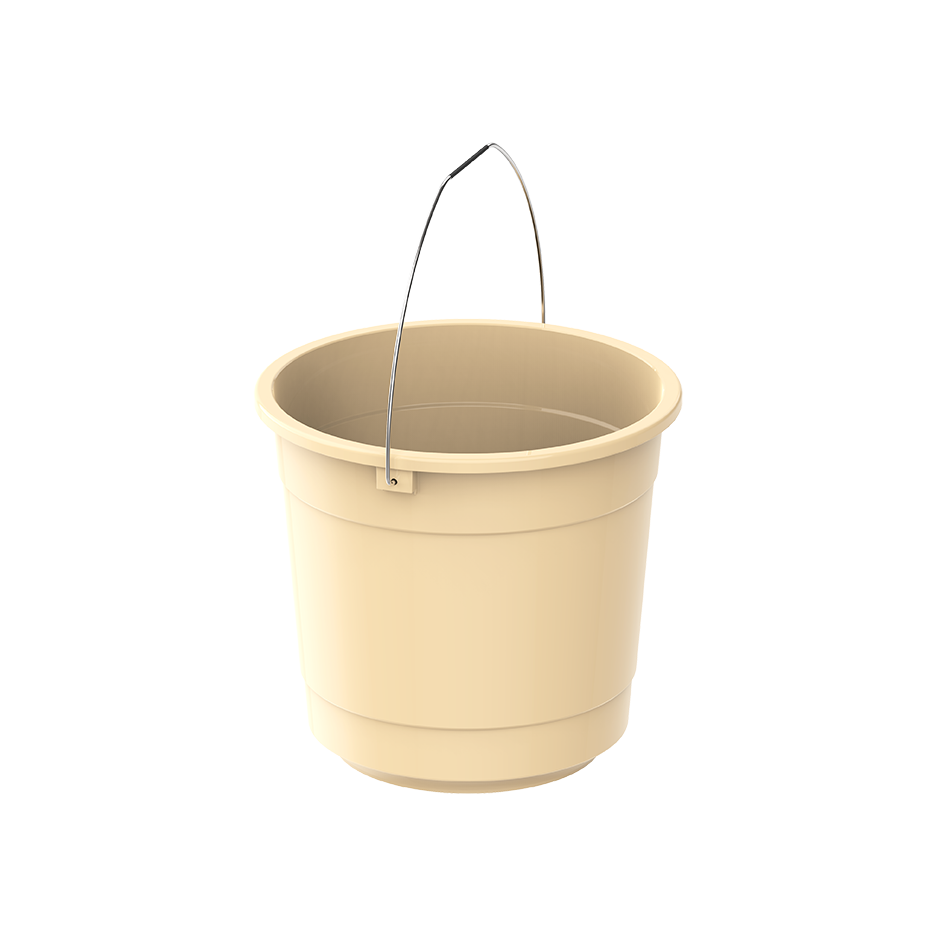 EX 15L Round Plastic Bucket with Steel Handle
