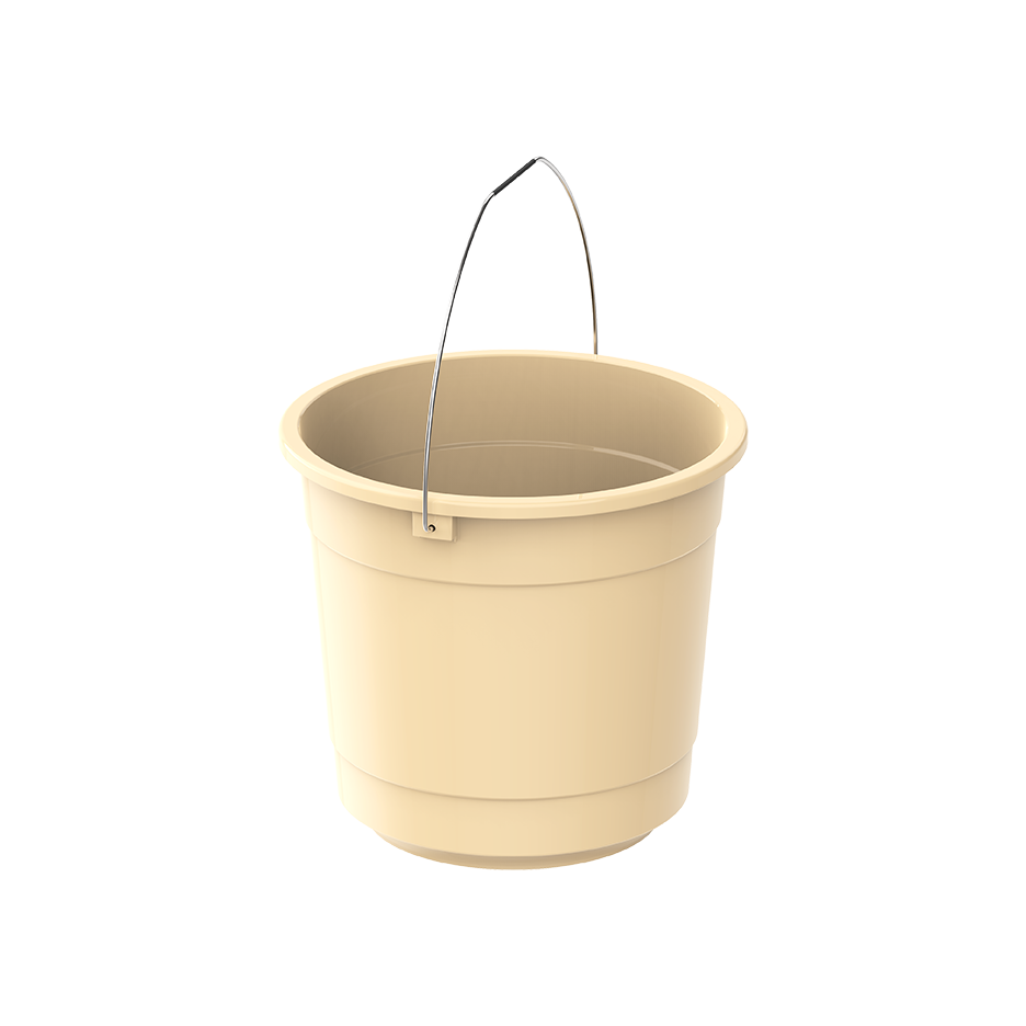 EX 3L Round Plastic Bucket with Steel Handle