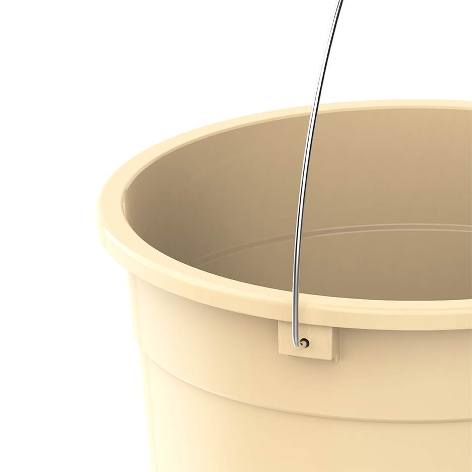 EX 3L Round Plastic Bucket with Steel Handle