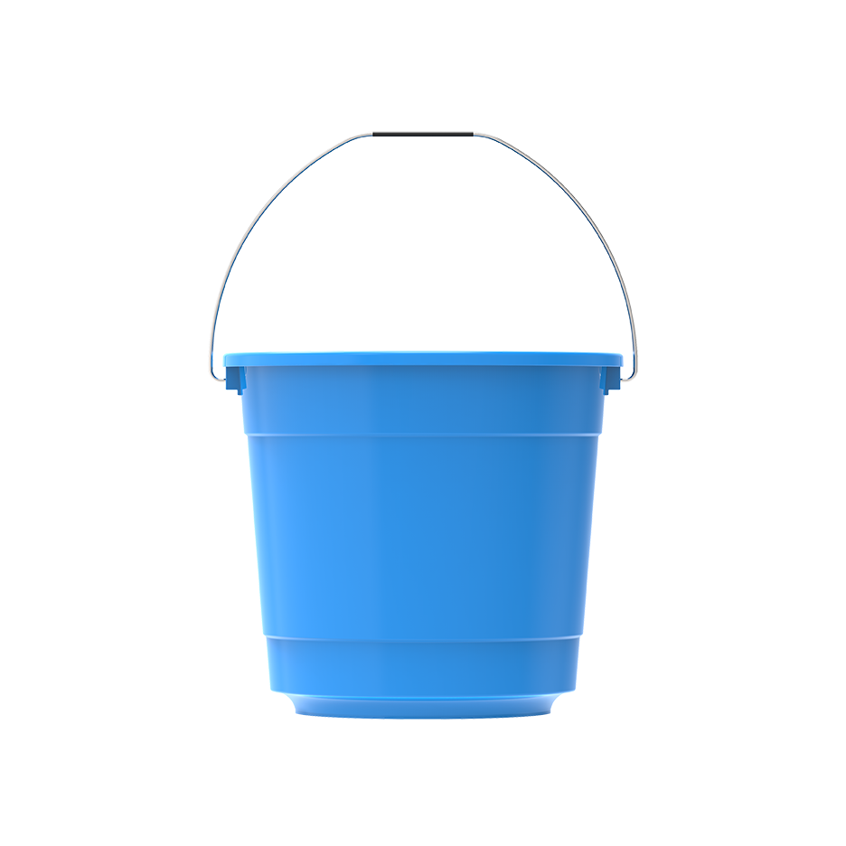 EX 3L Round Plastic Bucket with Steel Handle